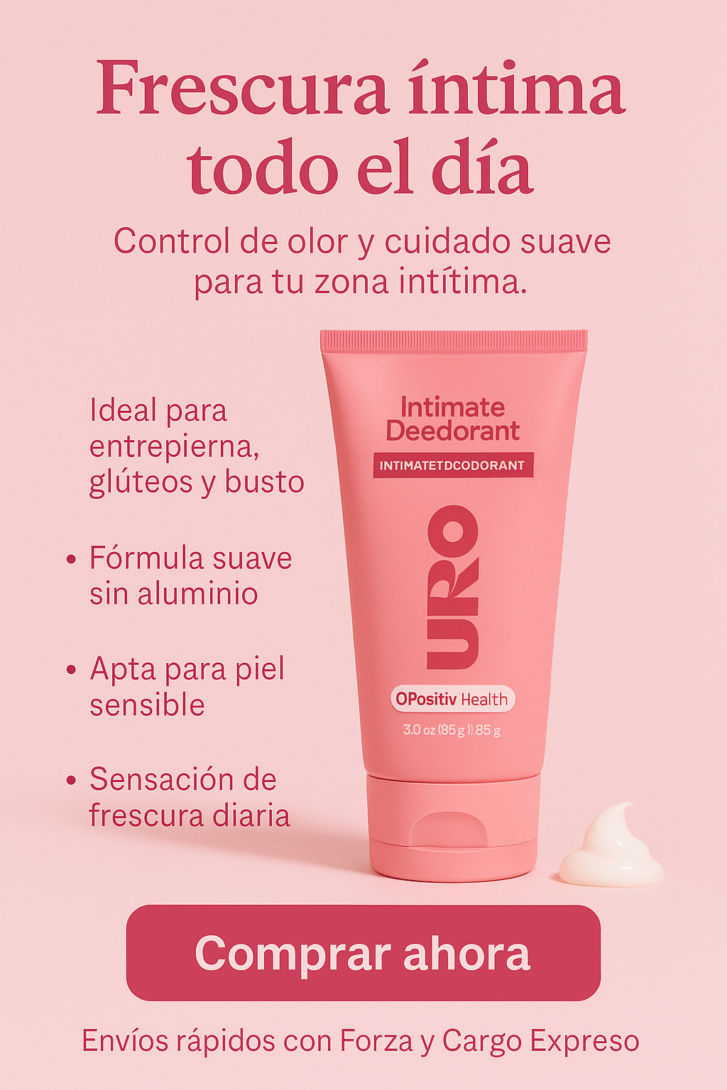 URO: Desodorante Íntimo que te mantiene fresca todo el día + envío gratis 🌸✨