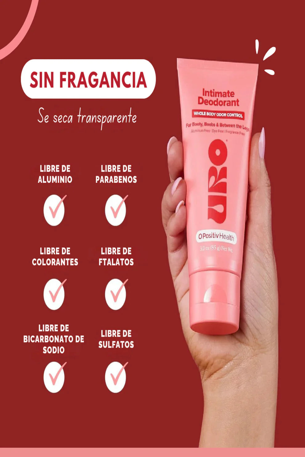 URO: Desodorante Íntimo que te mantiene fresca todo el día + envío gratis 🌸✨