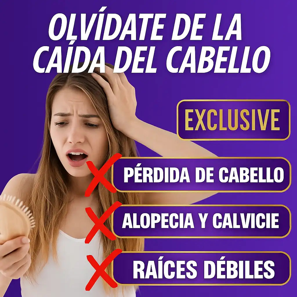 💜 HAIR GROWTH -Sin azúcar- Vitaminas Capilares Premium 30 Cápsulas